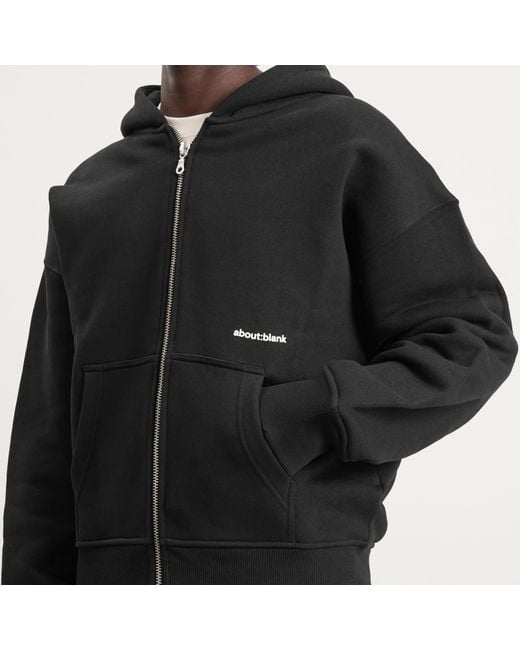 About Blank Box Logo Zip Hoodie in Black for Men | Lyst UK