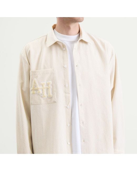 Annie Hood Natural College Seersucker Shirt for men
