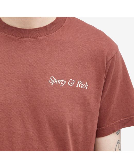 Sporty & Rich Red Hwcny T-Shirt