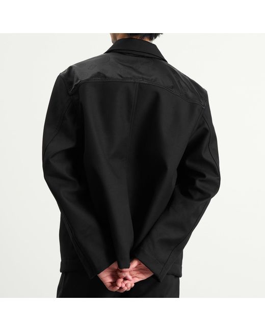 Casablanca Black Bonded Techno Wool Workwear Jacket for men