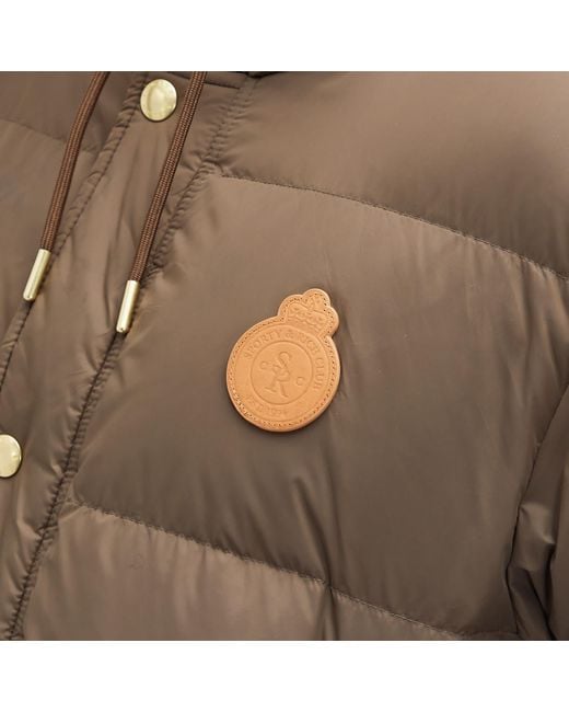 Sporty & Rich Brown Crown Puffer Jacket