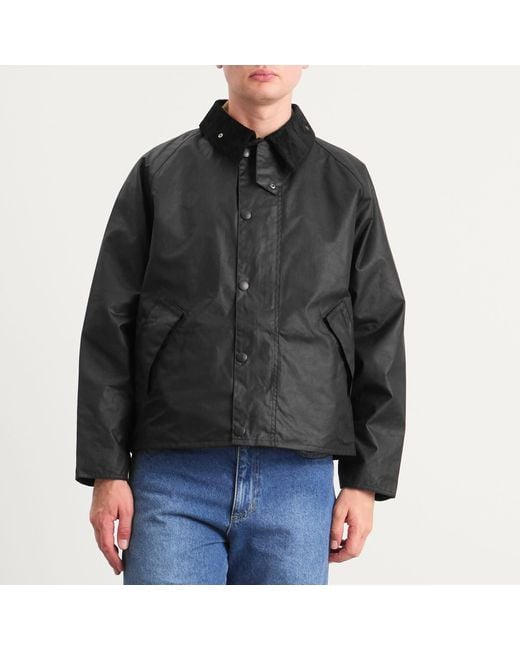 Barbour Black Os Transport Wax Jacket for men