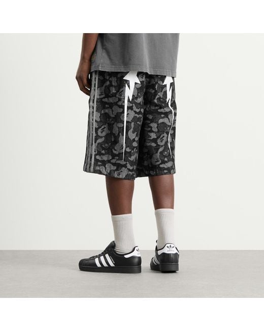 Adidas Black X A Bathing Ape Denim Jorts for men