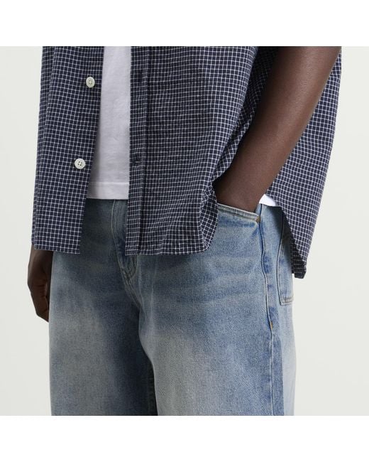 Dime Blue Baggy Denim Pants for men