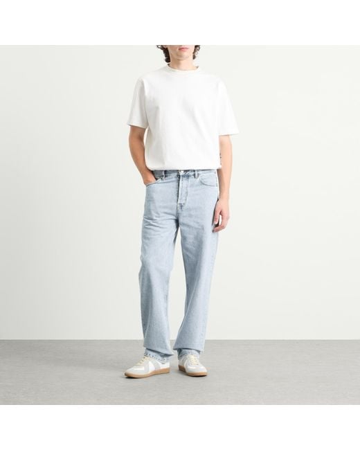 Gucci Blue Cotton Denim Straight Leg Jeans for men