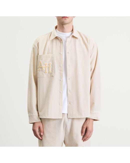 Annie Hood Natural College Seersucker Shirt for men