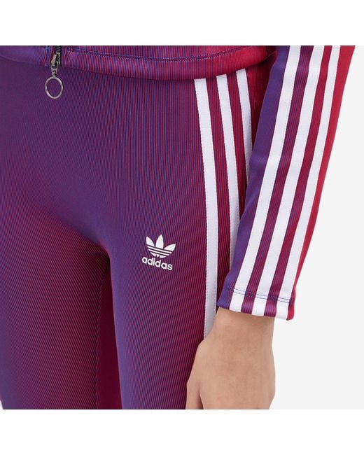 Adidas Purple Rasant Ribbed Leggings