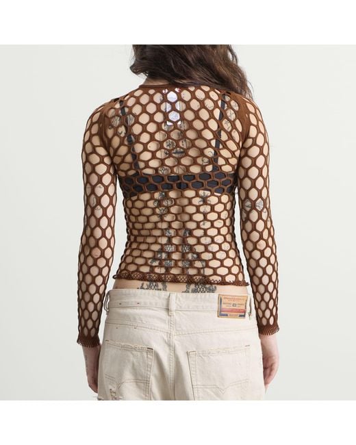 DIESEL Brown M-Zanda Layering Top