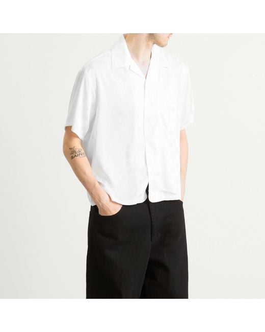 Honor The Gift White Polka Dot Vacation Shirt for men