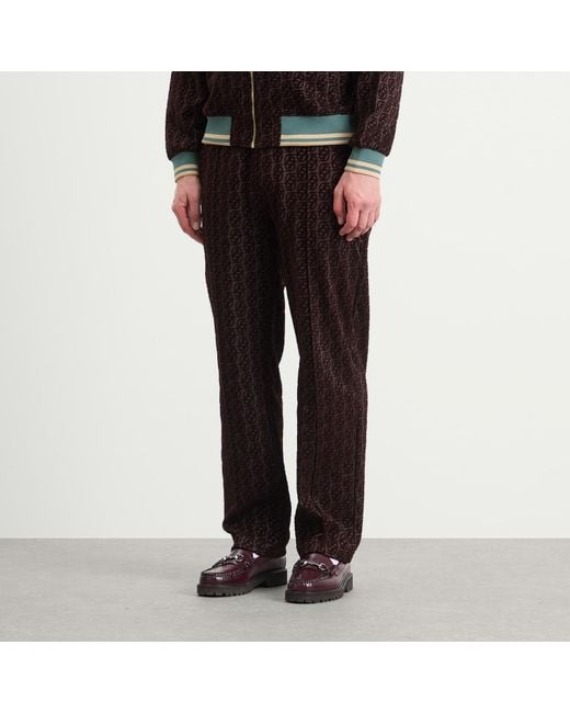 Drole de Monsieur Brown Drole De Monsieur Monogrammed Tracksuit Trousers for men