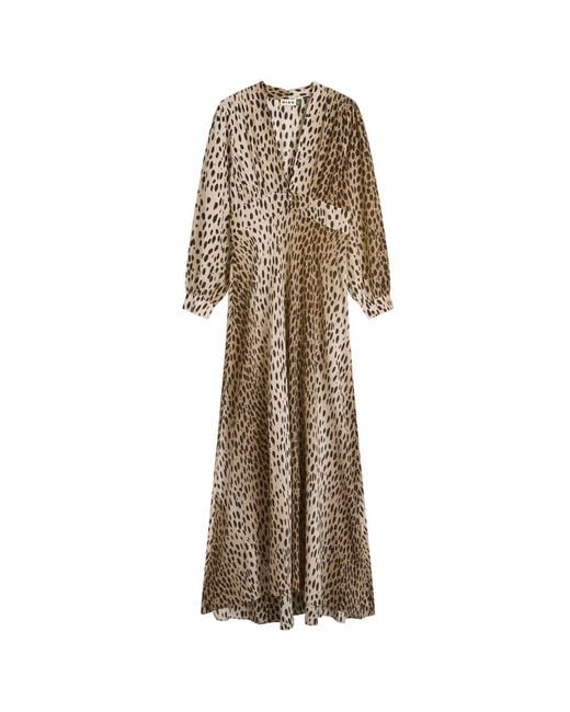 RIXO London Emory Antelope Dress in Brown | Lyst