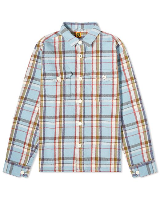 Human Made Blue Checked Overshirt for men
