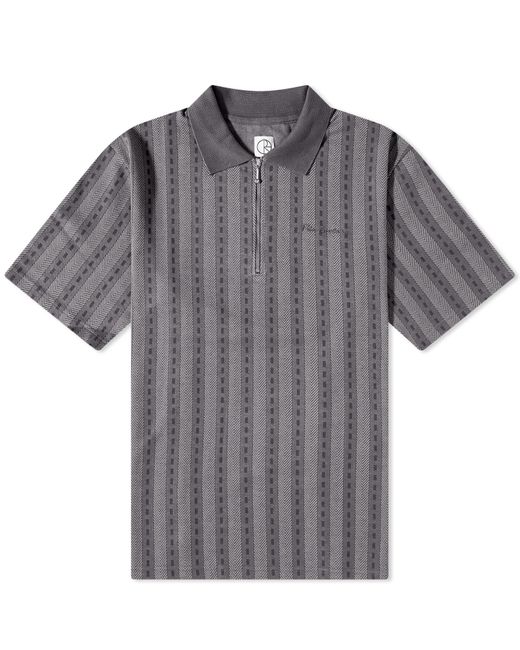 POLAR SKATE Gray Road Zip Polo Shirt for men