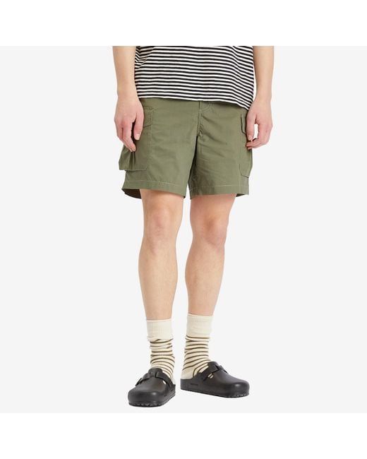 Folk Green Utility Shorts for men
