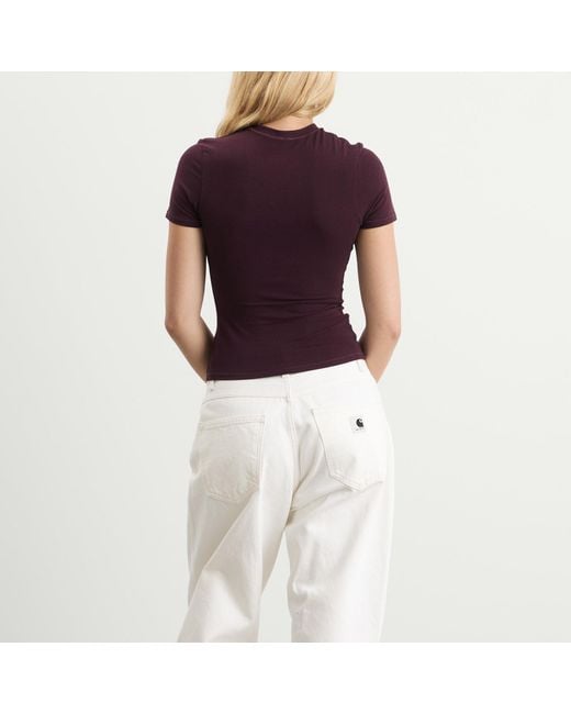 Skims Purple Cotton Jersey T-Shirt