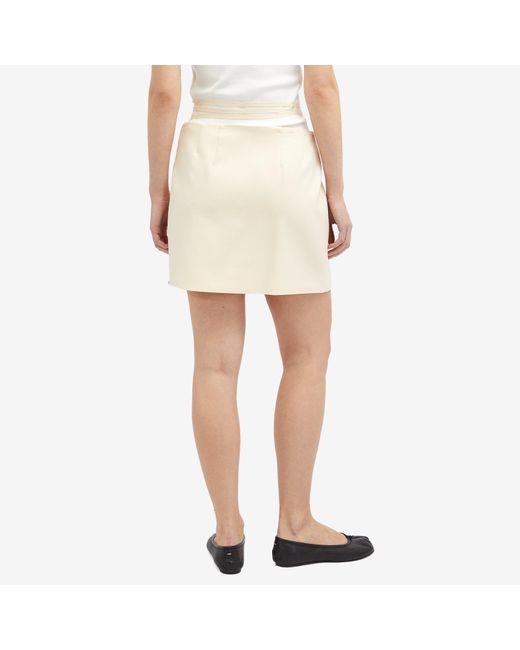 Sportmax Natural Genny Wrap Skirt