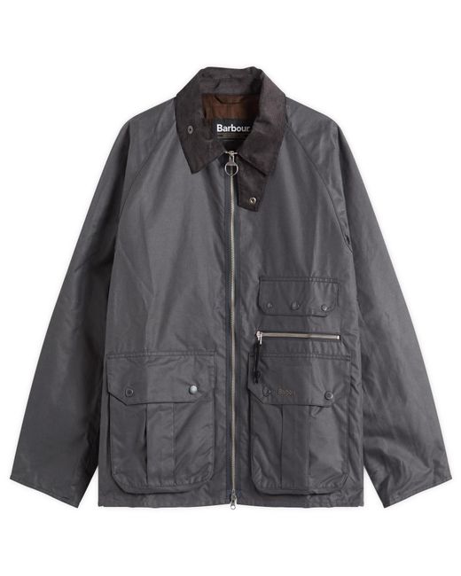 Barbour Gray Re-Engineered Blackett Spey Wax Jacket for men