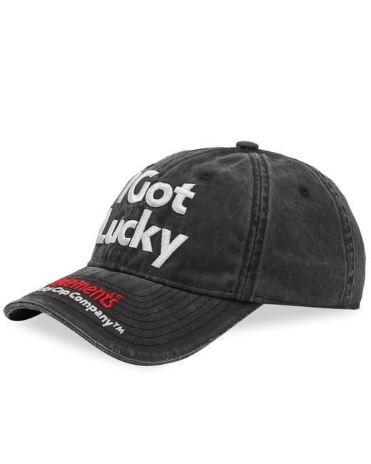 Vetements Black Lucky Cap for men