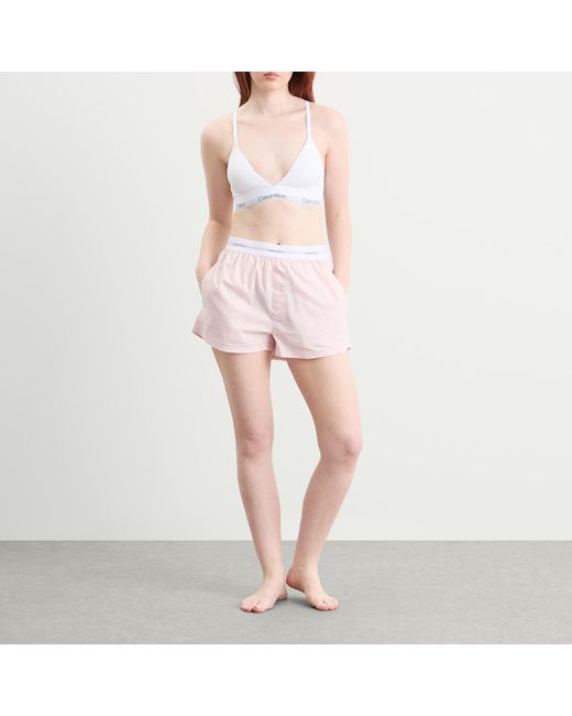 Calvin Klein White Icon Lightly Lined Triangle Bra