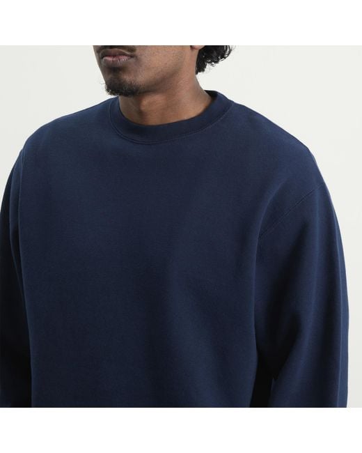 Beams Plus Blue Crew Sweatshirt for men