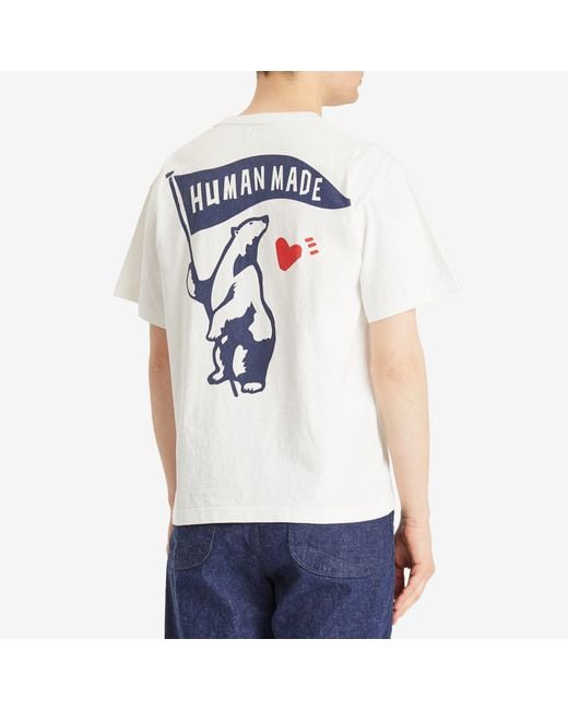 【HUMAN MADE】Polar Bear Flag T-Shirt ヒューマンメイド Human Made Polar Bear Flag T-Shirt in Black for Men | Lyst