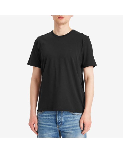 【関税&送料込】Saint Laurent Black Washed Cotton T-Shirt Saint Laurent Washed Cotton T-Shirt in Black for Men | Lyst