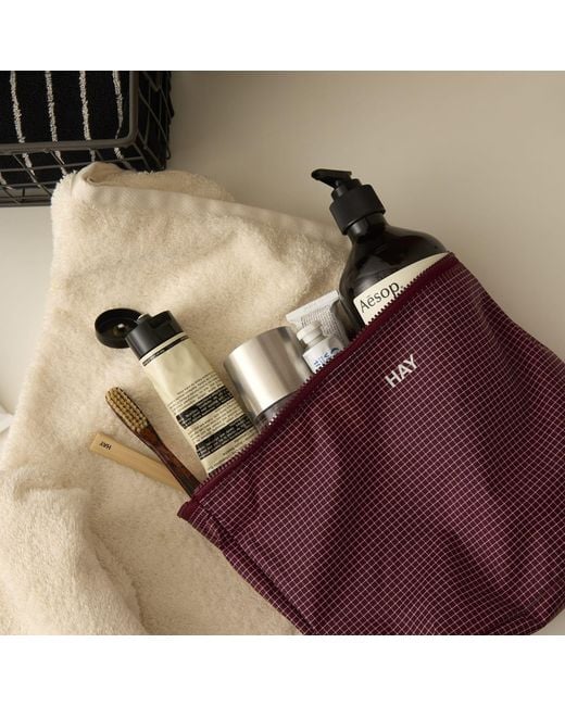 Hay Purple Grid Pouch