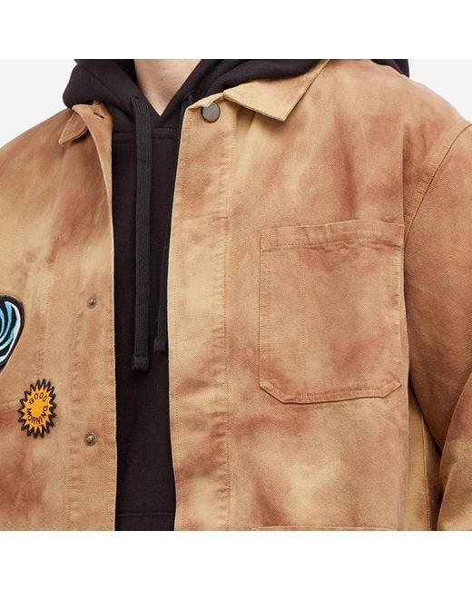 Good Morning Tapes Brown Workers Jacket for men