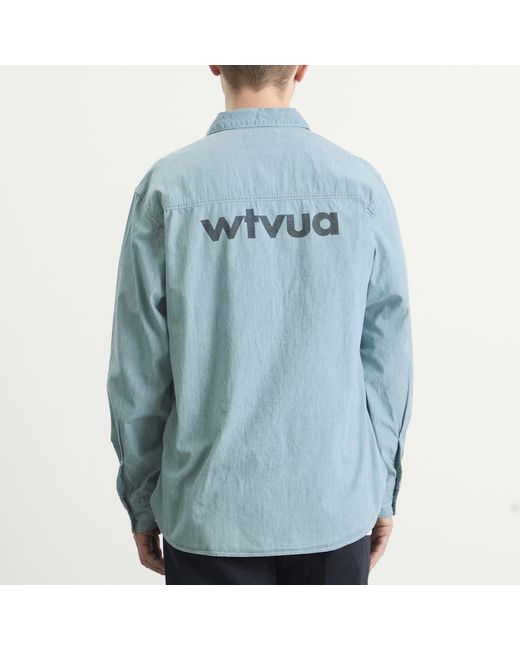 (w)taps Blue Cb Long Sleeve Shirt for men