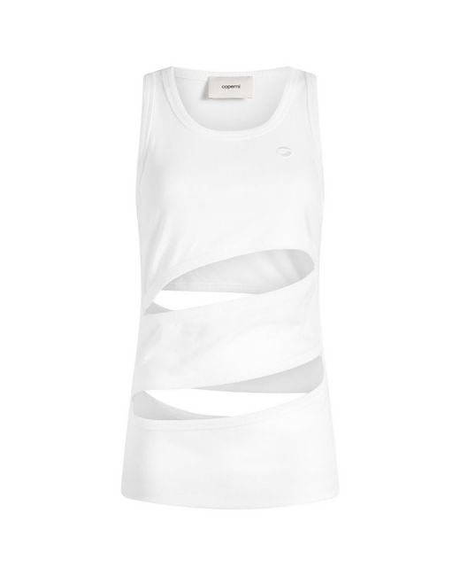 Coperni White Spiral Tank Top