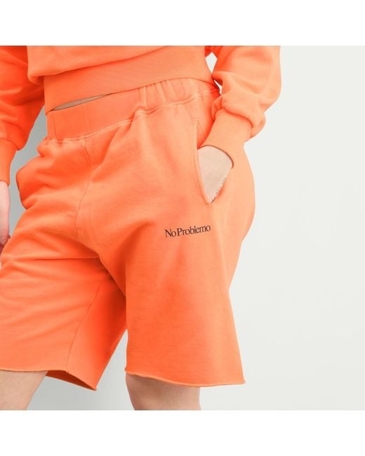 No Problemo Orange Mini Problemo Sweatshorts