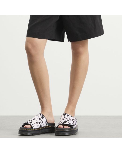Dr. Martens Black Zebzag Slide