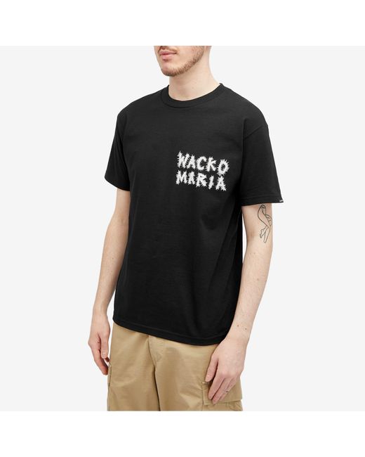 Wacko Maria Black X Neckface Type 5 T-Shirt for men