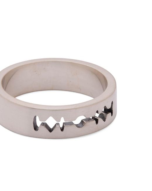 Serge Denimes White Razor Ring for men