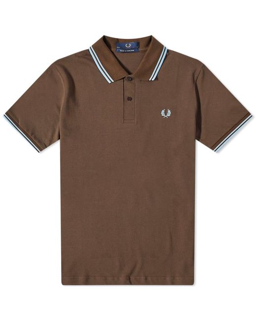 Fred Perry Brown Reissues Original Twin Tipped Polo Shirt for men