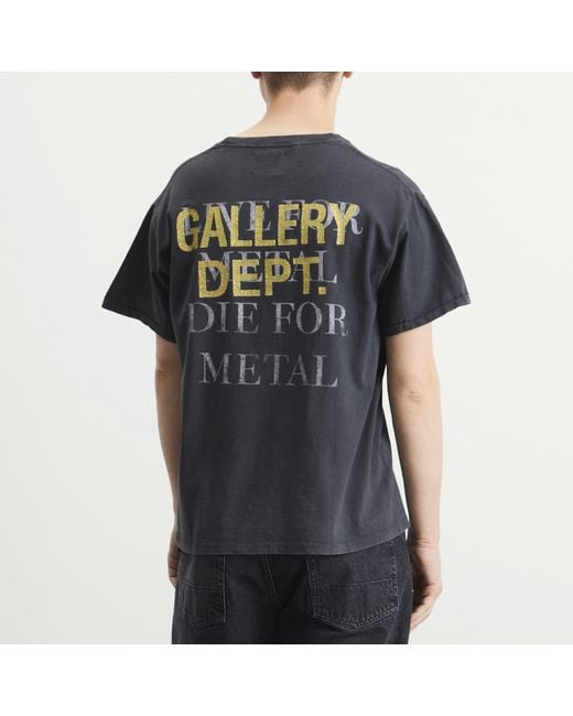 GALLERY DEPT. Gray Live For Metal T-Shirt for men