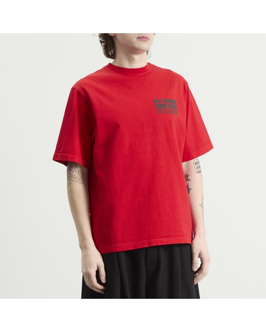 Willy Chavarria Red Fashion Services Standard T-Shirt for men