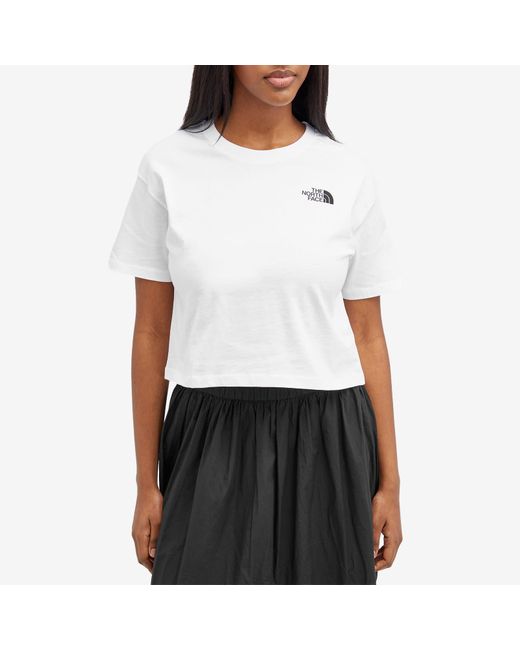 The North Face White Cropped Simple Dome T-Shirt