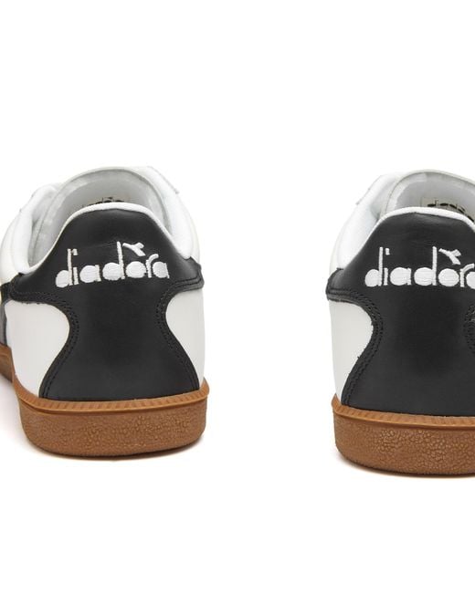 Diadora White Retro Leather Trainer Sneakers for men