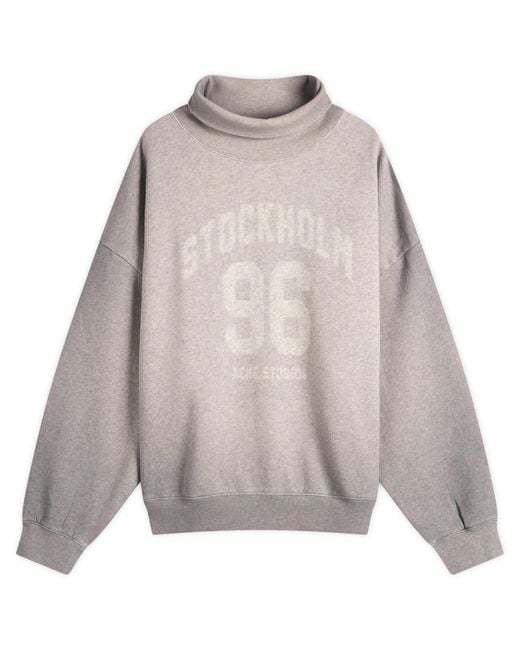 Acne Gray Fady College High Neck Sweat