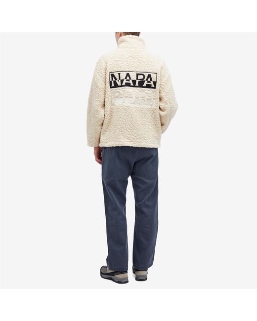 Napapijri Natural Jaman Logo Wool Fleece for men
