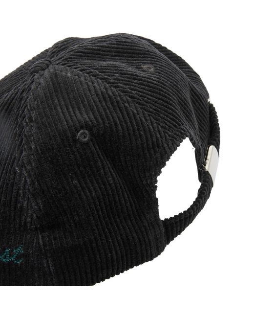YMC Black Embroidered Cap for men