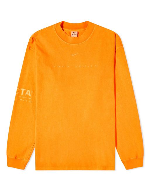 Nike Orange X Nocta Nrg Long Sleeve Mock Neck T-shirt for men