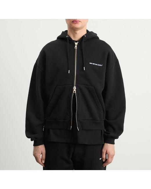 MKI Miyuki-Zoku Black Uniform Zip Hoodie for men