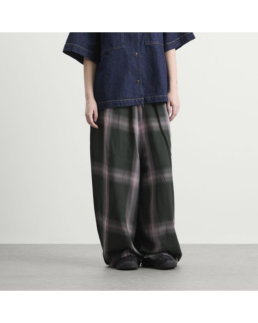 Needles Gray H.D Rayon Plaid Pants