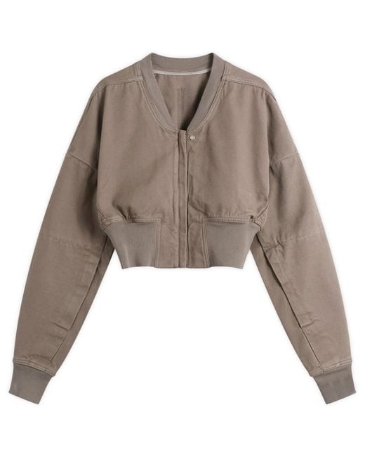 Rick Owens Brown Cropped Flight Jacket