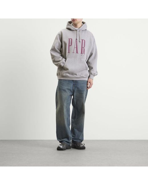by Parra Gray Gapped Hoodie for men