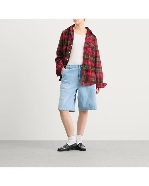 SUNDAYFRUITMARKET Red Sunday Check Shirt