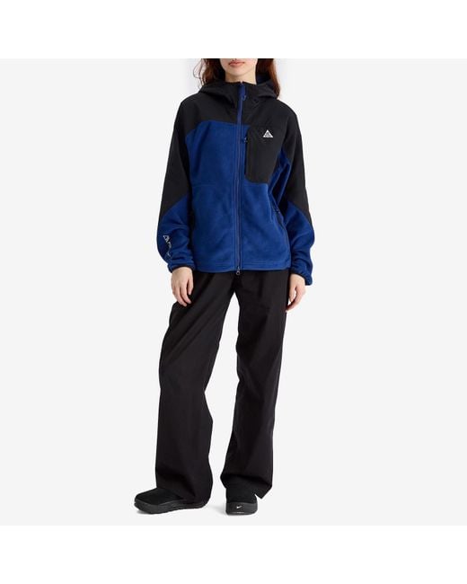 Nike Blue Acg Wolf Tree Hooded Fleece Jacket