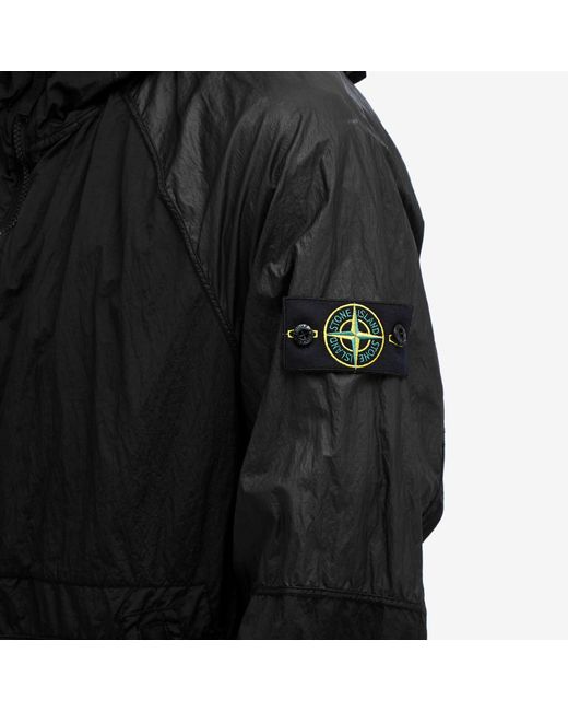Stone Island Black Nylon Metal Watro-Tc Hooded Jacket for men